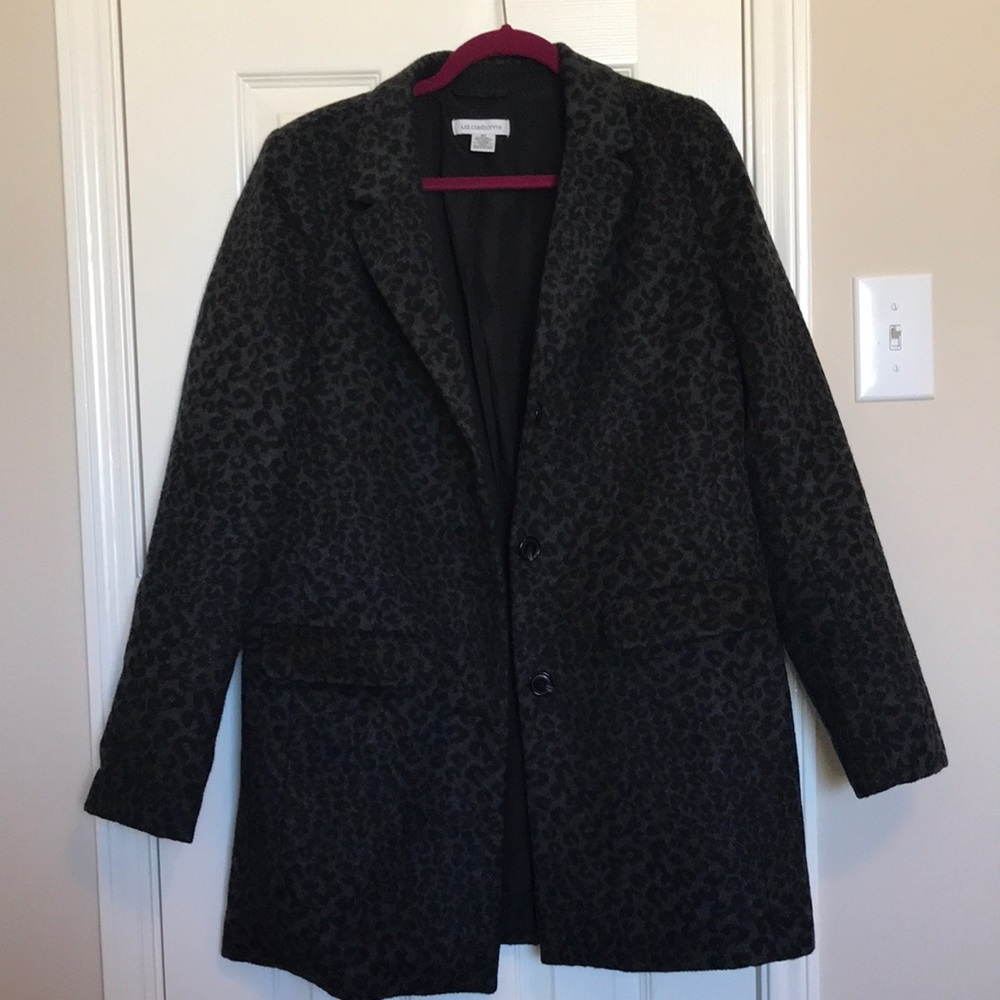 Liz Claiborne Leopard Tall Coat